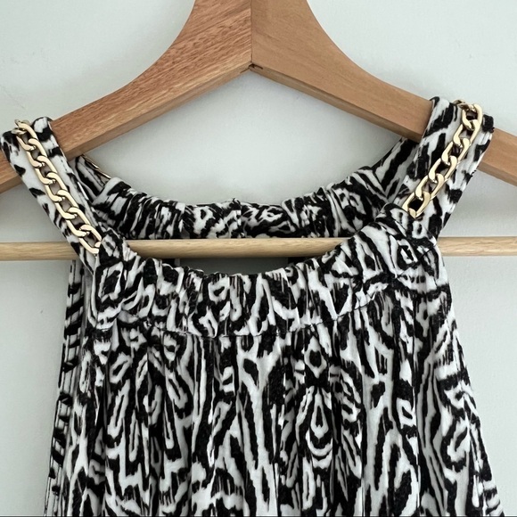 JLo Jennifer Lopez Maxi Dress Animal Print Zebra Chain Detail Small - Picture 4 of 17